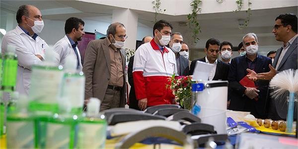 Inauguration of 3-ply mask, face shield production lines in presence of IRCS President