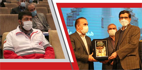 همایش «۱۰۰ روز توفیق خدمت، ۱۰۰ میلیون دز تزریق سلامت» با حضور دکتر کولیوند، رئیس جمعیت هلال احمر و دکتر عسکری، مدیرعامل سازمان تدارکات پزشکی برگزار شد