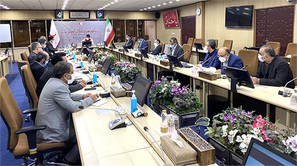 نشست مشترک رئیس جمعیت هلال احمر جمهوری اسلامی ایران با مدیرعامل، معاونین و مدیران سازمان تدارکات پزشکی و شرکت های تابعه