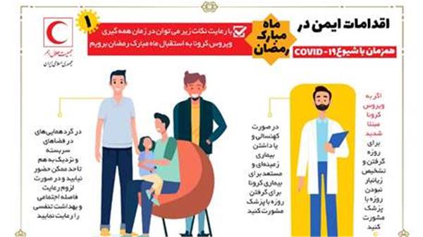 اقدامات ایمن در ماه مبارک رمضان همزمان با شیوع کرونا/ اینفوگرافیک