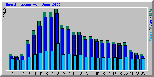 Hourly usage for June 2020