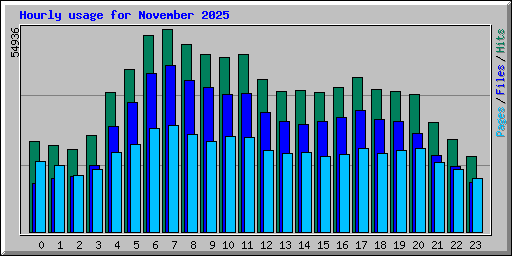 Hourly usage for November 2025