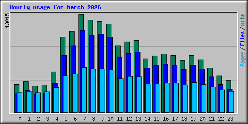 Hourly usage for March 2026