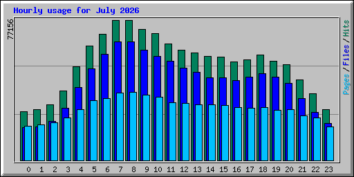 Hourly usage for July 2026
